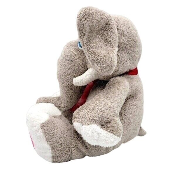 2/$15 Fine Toy Elephant Plush Gray 12" Heart Love On Foot Red Ribbon Valentine - Picture 3 of 10